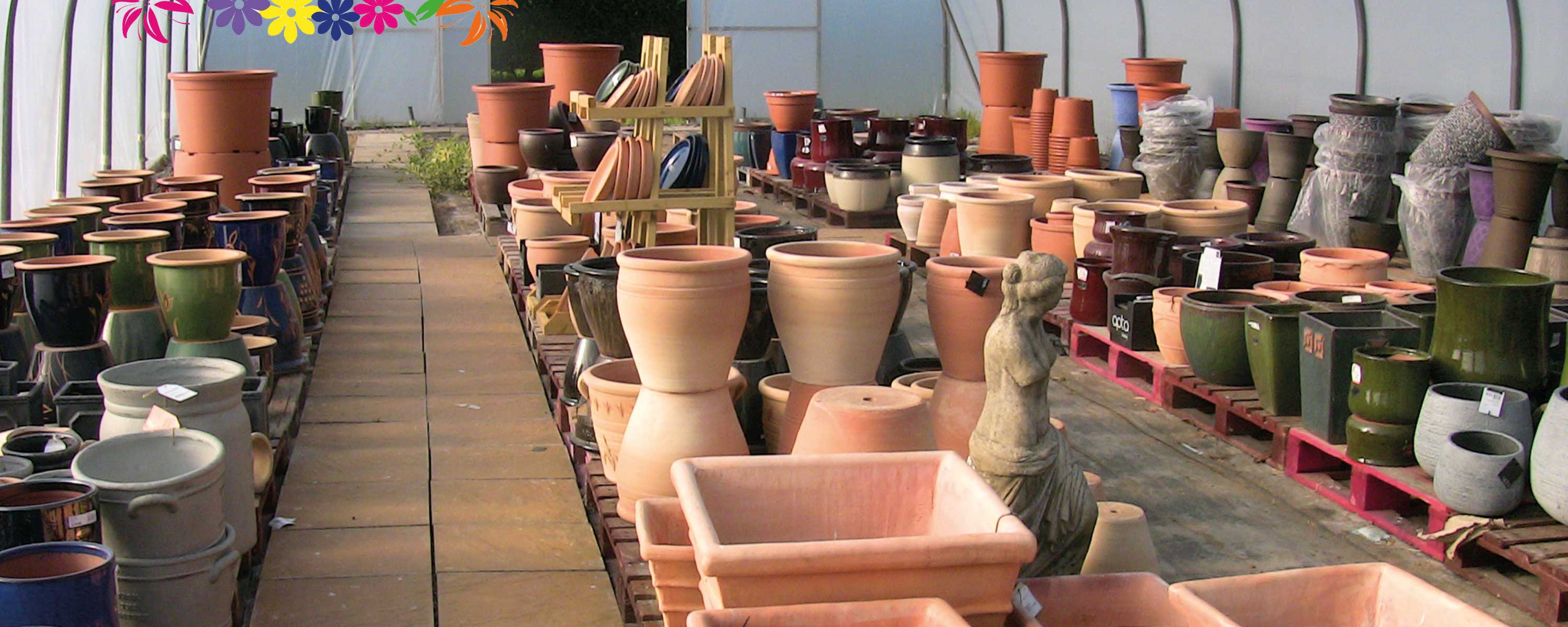 plant pots and sundries at Windmill View Plant Centre, Notts